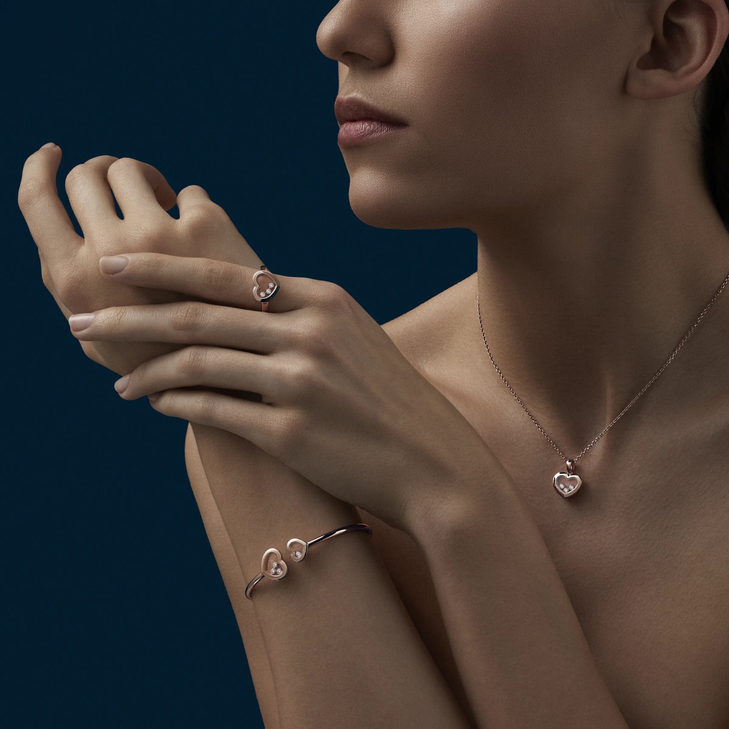 Femme portant Bijoux Chopard Joaillerie 