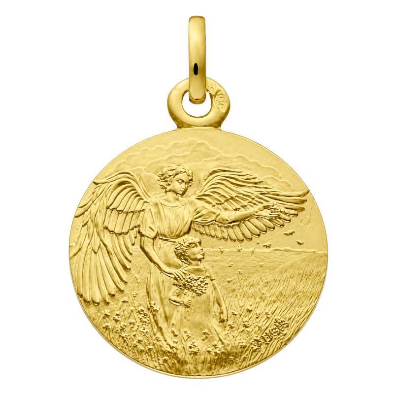 Médaille Ange Gardien en Or Jaune 375, Diamètre 18 mm