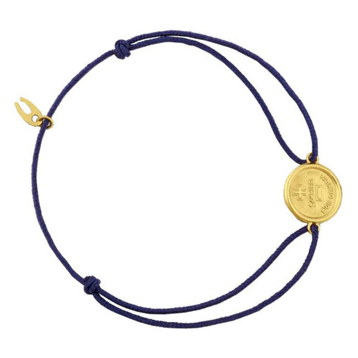 Bracelet Cordon Médaille d'Amour L'Originale en Or Jaune 750