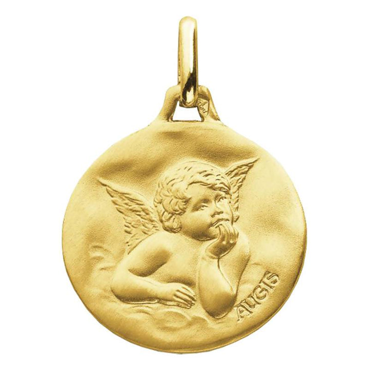 Médaille Ange Raphaël Or Jaune 750, Diamètre 16 mm à 20 mm