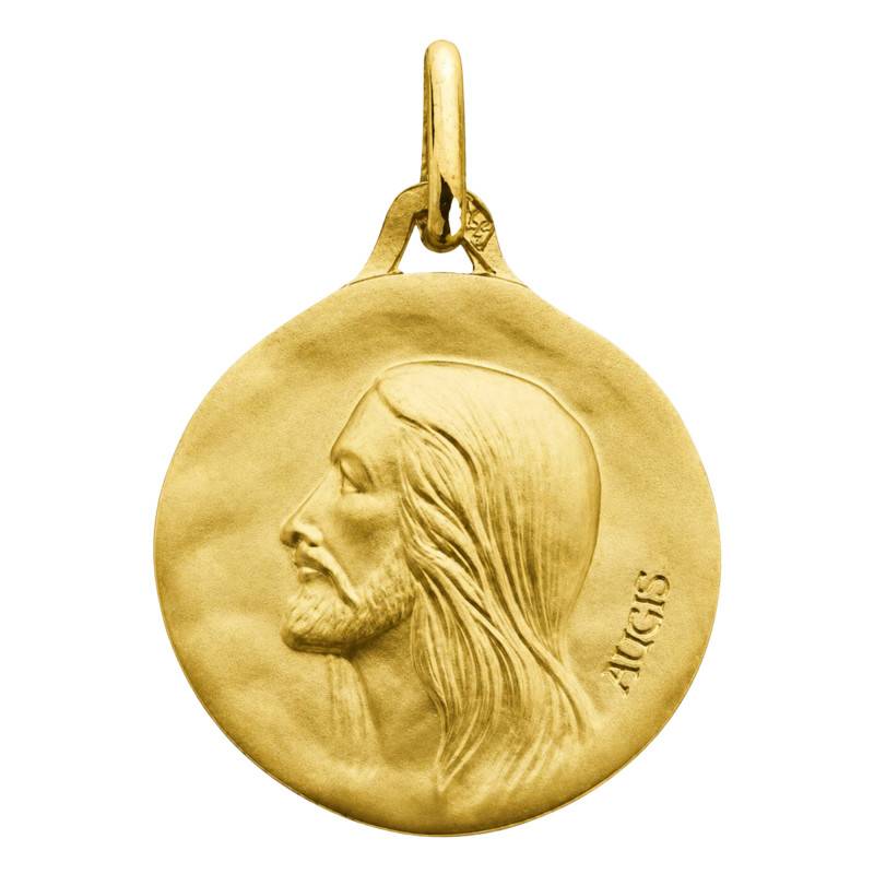 Médaille Christ en Or Jaune 375, Diamètre 18 mm
