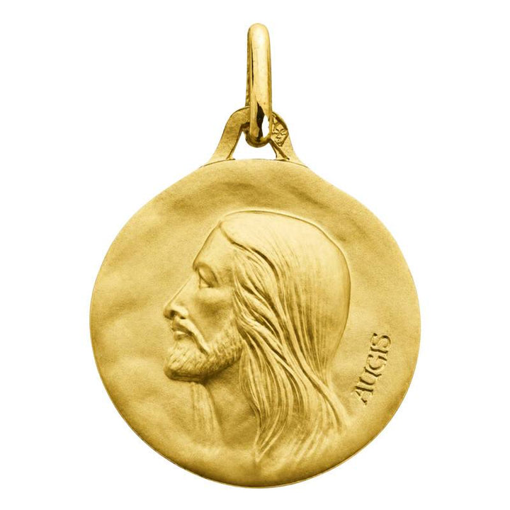 Médaille Christ en Or Jaune 375, Diamètre 18 mm
