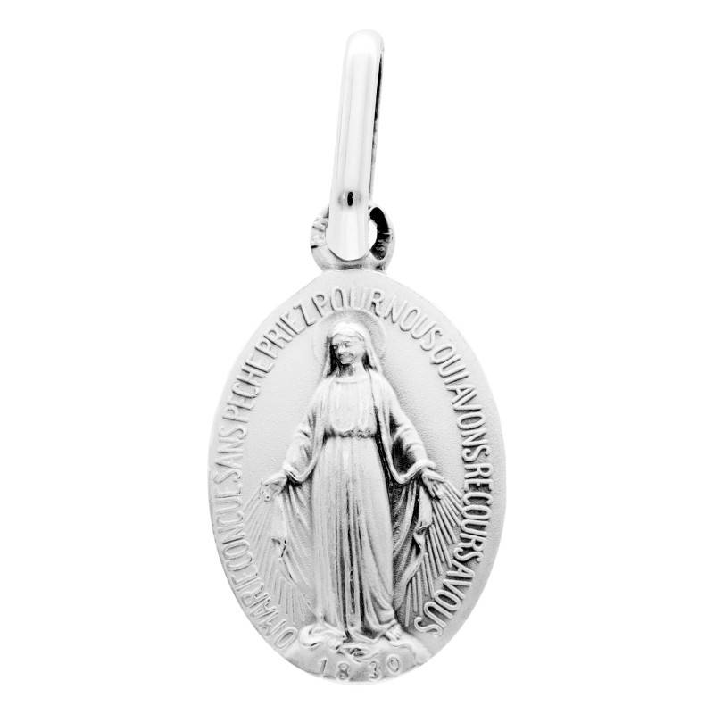 Médaille Vierge Marie Miraculeuse en Argent 925, Dimension 11 x 8 mm
