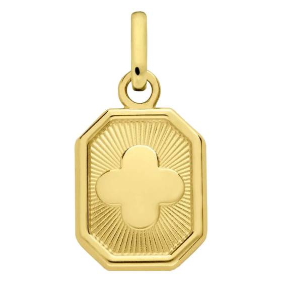 Médaille Mini Octogonale Croix en Or Jaune 750 — vue 2