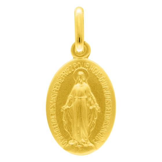 Médaille Vierge Marie Miraculeuse en Or Jaune 375, Dimension 13 x 10 mm — vue 2