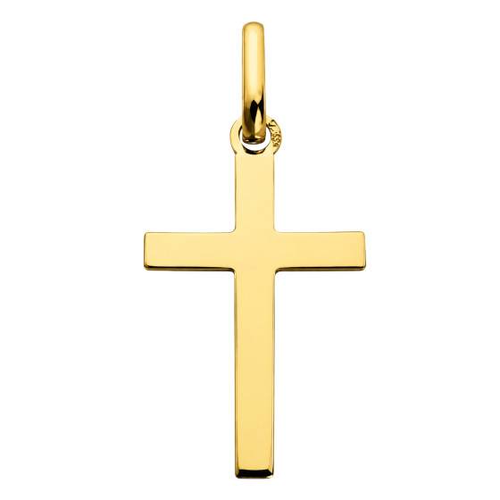 Pendentif Croix Simple en Or Jaune 375, Dimension 16 x 11 mm — vue 2