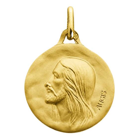 Médaille Christ en Or Jaune 375, Diamètre 18 mm — vue 2