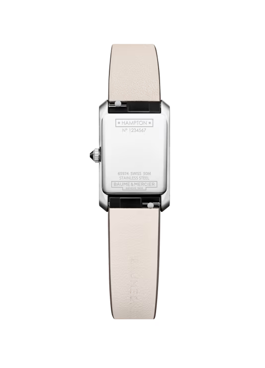 Baume & Mercier Hampton M0A10859 – Quartz XS 28x17mm Acier / Cuir Gris Taupe