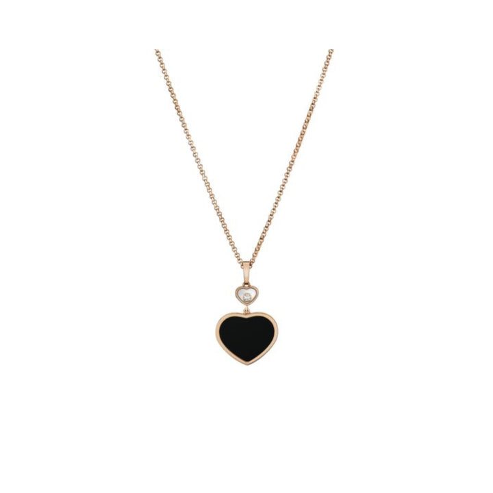 Pendentif Happy Hearts en Or Rose et Onyx 797482-5201 - Chopard Joaillerie - Pendentif - Les Champs d'Or