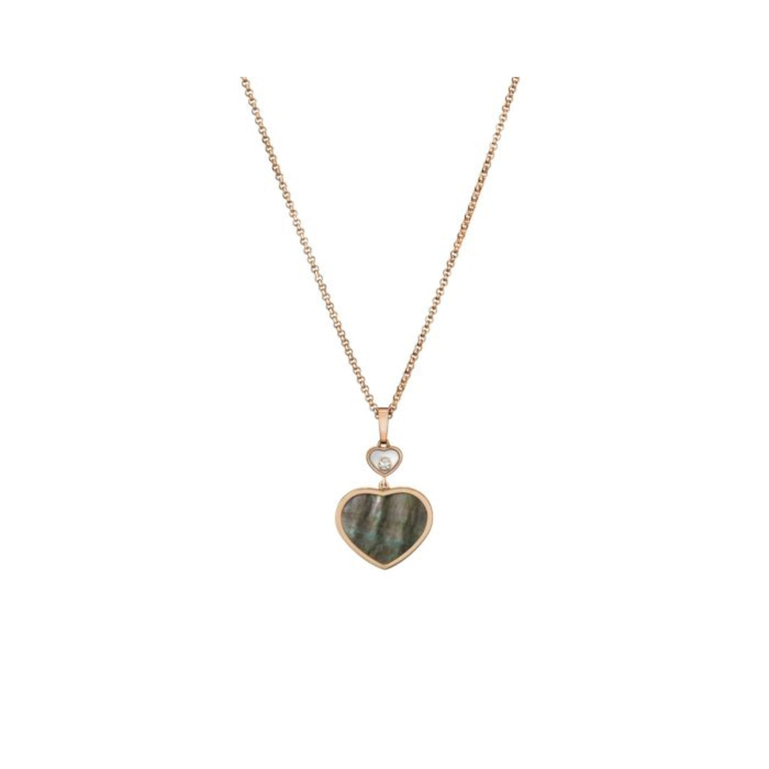 Pendentif Happy Hearts Or Rose Nacre Noire Naturelle de Tahiti 797482-5304 - Chopard Joaillerie   Pendentif - Les Champs d'Or