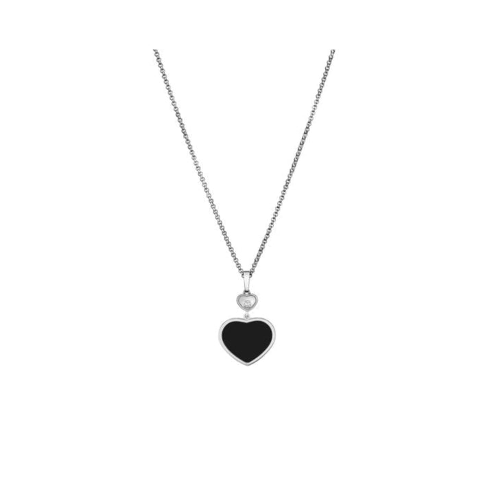 Pendentif Happy Hearts Or Blanc et Onyx 797482-1201 - Chopard Joaillerie   Pendentif - Les Champs d'Or