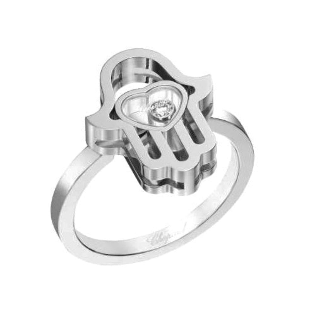 Bague Happy Diamonds Good Luck Charms Main en Or Blanc 827864-1010 - Chopard Joaillerie - Bagues - Les Champs d'Or