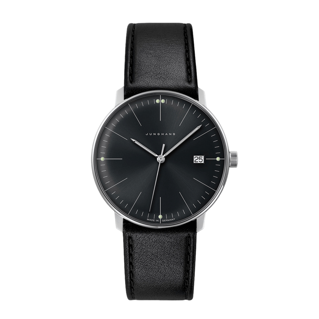 Montre Max Bill Quartz cadran noir cuir noir 041/4465.02 - Montre - Junghans - Les Champs d'Or