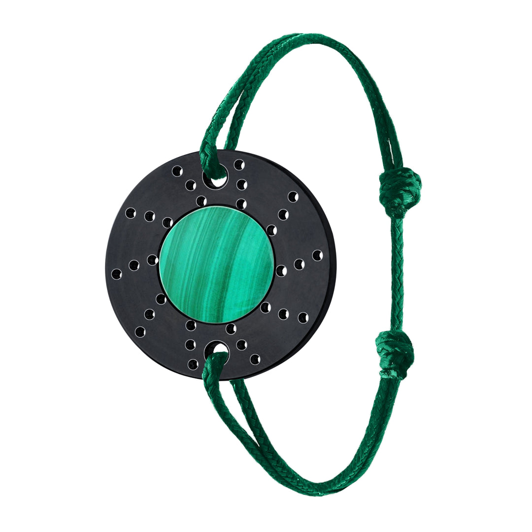 Bracelet Brake Pierre Titane Noir Malachite - B.R.M Bijoux  - Bracelet - Les Champs d'Or