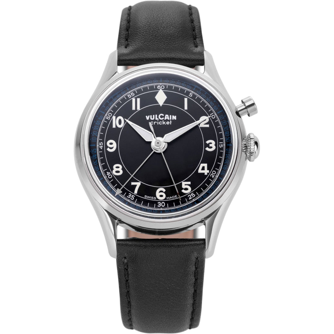 Montre Cricket Classique Black/white & Blue 36mm - Montre - Vulcain - Les Champs d'Or
