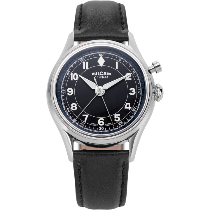 Montre Cricket Classique Black/white & Blue 36mm - Montre - Vulcain - Les Champs d'Or