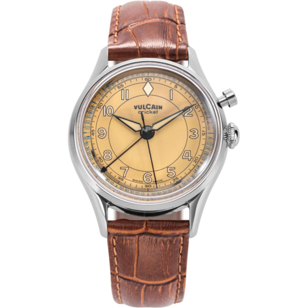 Montre Cricket Classique Brown Khaki 36MM - Montre - Vulcain - Les Champs d'Or