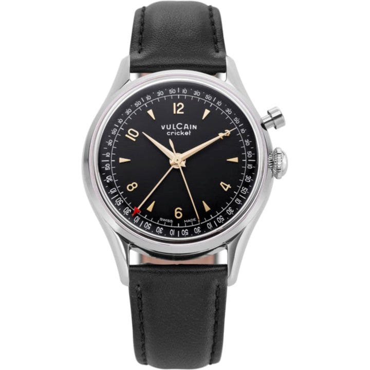 Montre Cricket Tradition Black&Gold 39MM - Montre - Vulcain - Les Champs d'Or