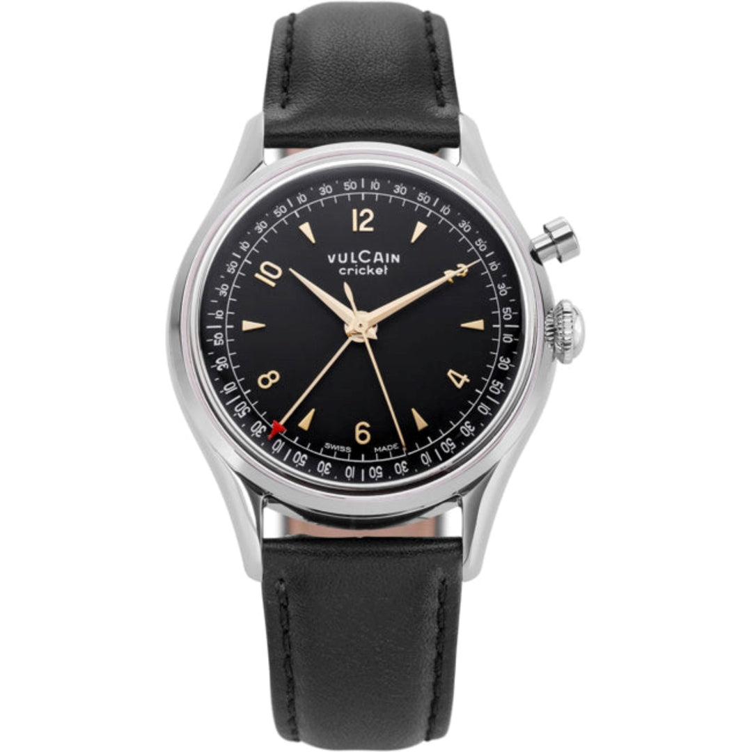 Montre Cricket Tradition Black&Gold 36MM - Montre - Vulcain - Les Champs d'Or