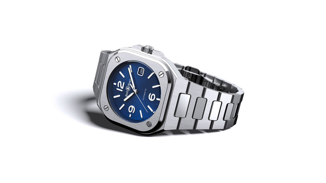 Bell & Ross - BR 05 Blue Steel Bracelet Acier Cadran Bleu - Les Champs d'Or