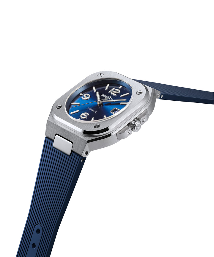Bell & Ross - BR 05 Blue Steel Bracelet Caoutchouc Cadran Bleu - Les Champs d'Or