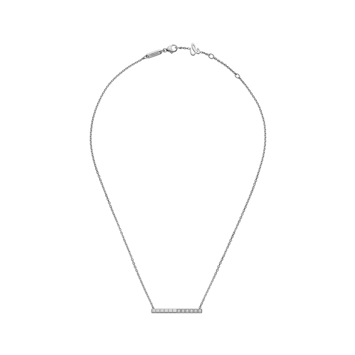 Collier Ice Cube Pure Or Blanc Semi Sertis 817702-1002 - Chopard Joaillerie - Collier - Les Champs d'Or