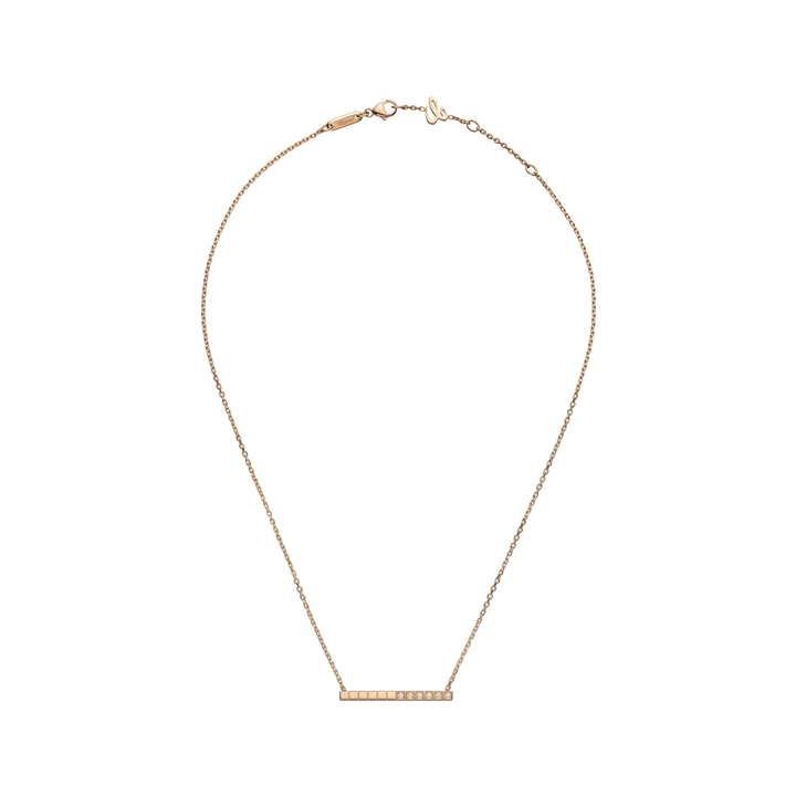 Collier Ice Cube Pure Or Rose Semi Sertis 817702-5002 - Chopard Joaillerie - Collier - Les Champs d'Or