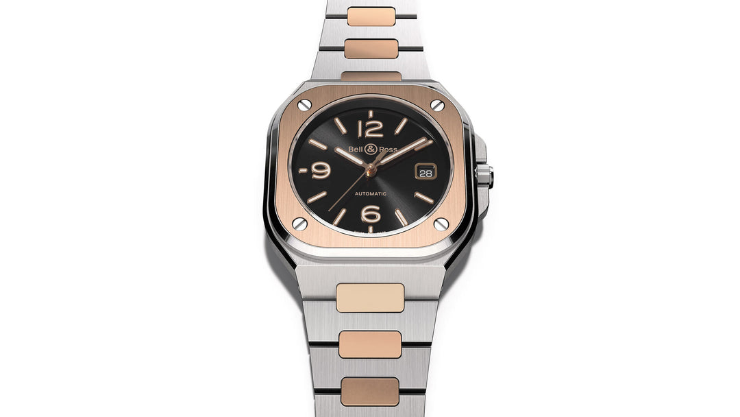Bell & Ross - BR 05 BLACK Steel Gold Or Rose 18 k et acier poli-satiné. - Les Champs d'Or