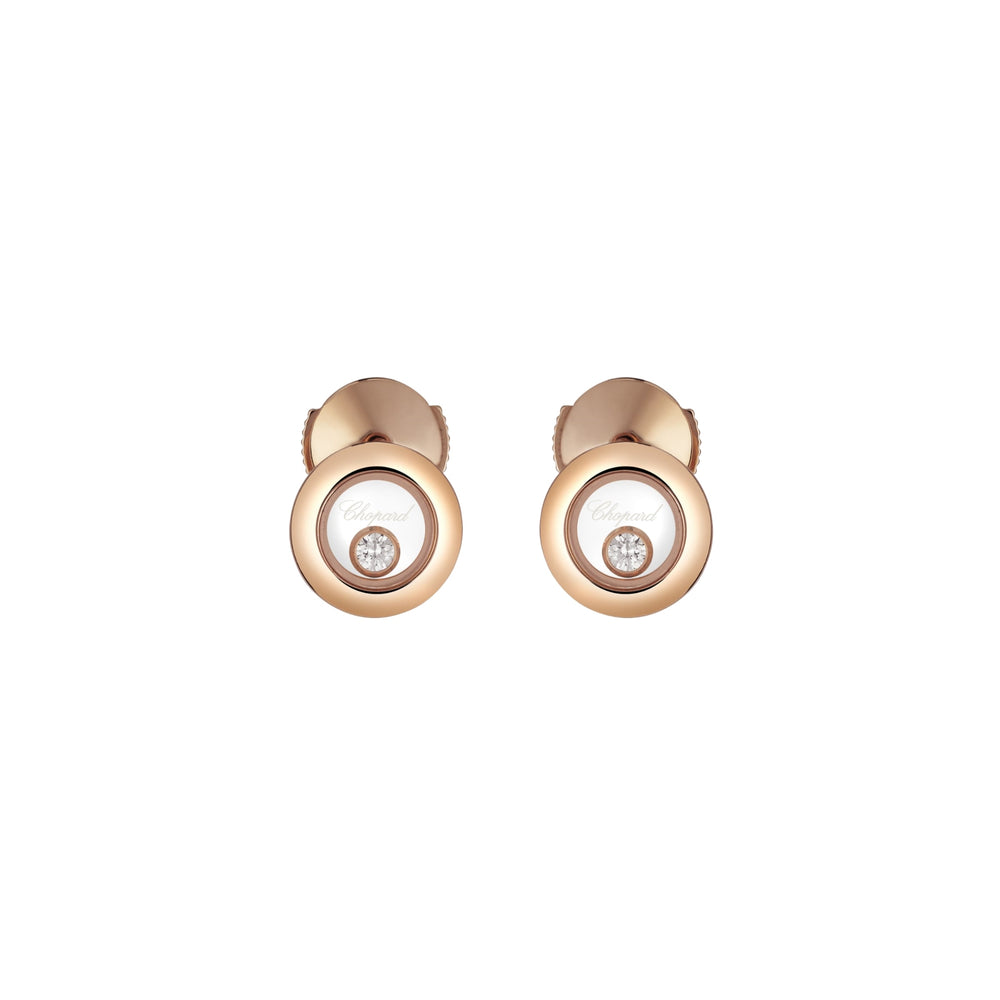 Boucles d'Oreilles Happy Diamonds Or Rose 83A017-5001 - Chopard Joaillerie - Boucles d'Oreilles - Les Champs d'Or
