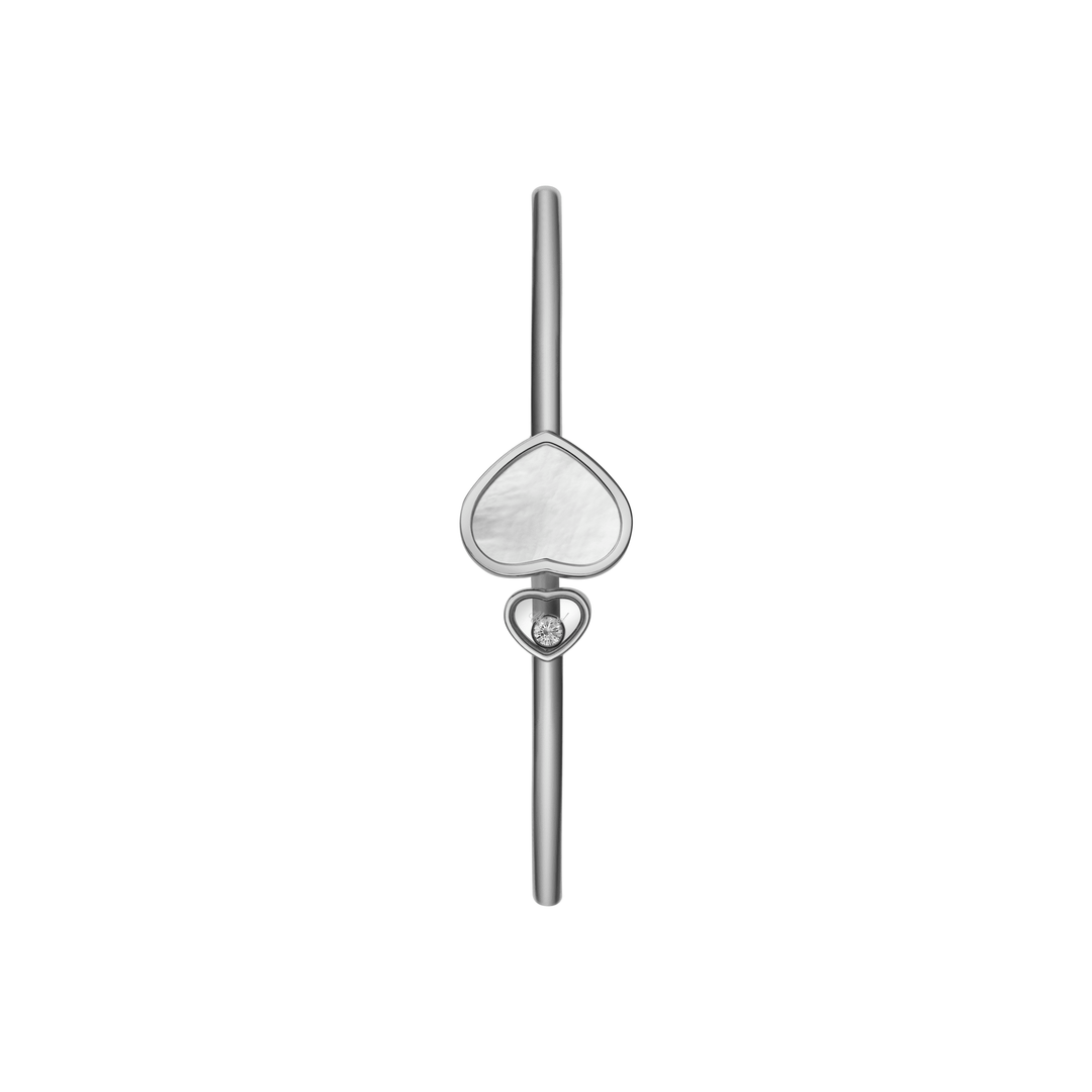 Bracelet Jonc Happy Hearts Or Blanc Nacre 857482-1303 - Bracelet - Chopard Joaillerie - Les Champs d'Or