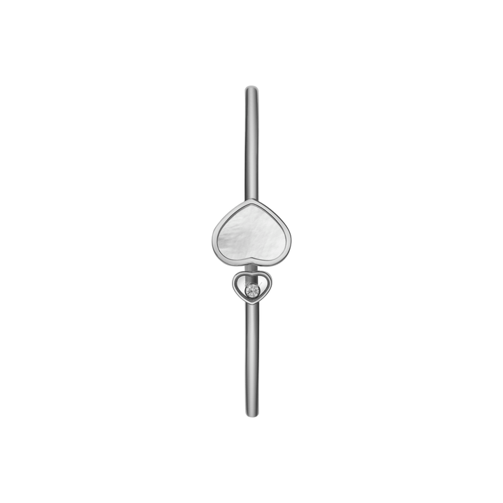 Bracelet Jonc Happy Hearts Or Blanc Nacre 857482-1303 - Bracelet - Chopard Joaillerie - Les Champs d'Or
