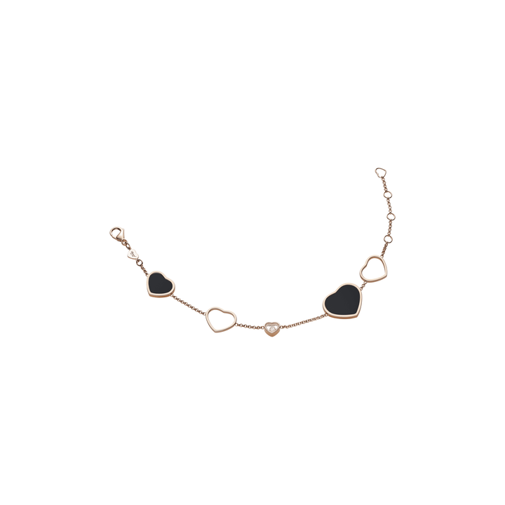 Bracelet Happy Hearts en Or Rose Onyx 857482-5021 - Bracelet - Chopard Joaillerie - Les Champs d'Or