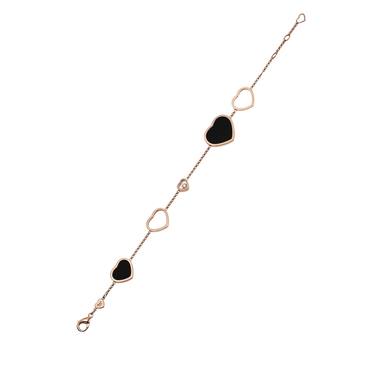 Bracelet Happy Hearts en Or Rose Onyx 857482-5021 - Bracelet - Chopard Joaillerie - Les Champs d'Or