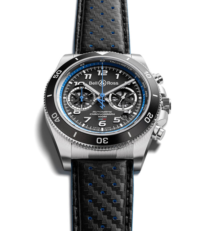 Bell & Ross - BRV3-94 A521 Alpine Edition Limitée Bracelet Cuir - Les Champs d'Or