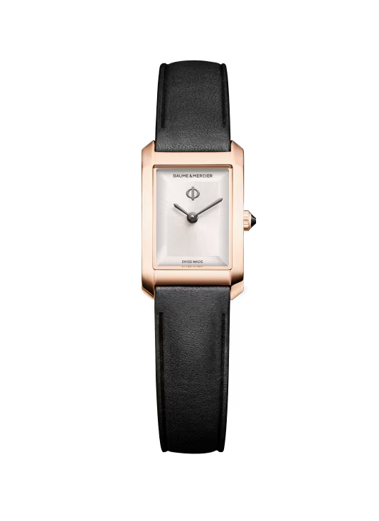 Baume & Mercier Hampton M0A10861 – Quartz XS 28x17mm PVD Or / Cuir Noir