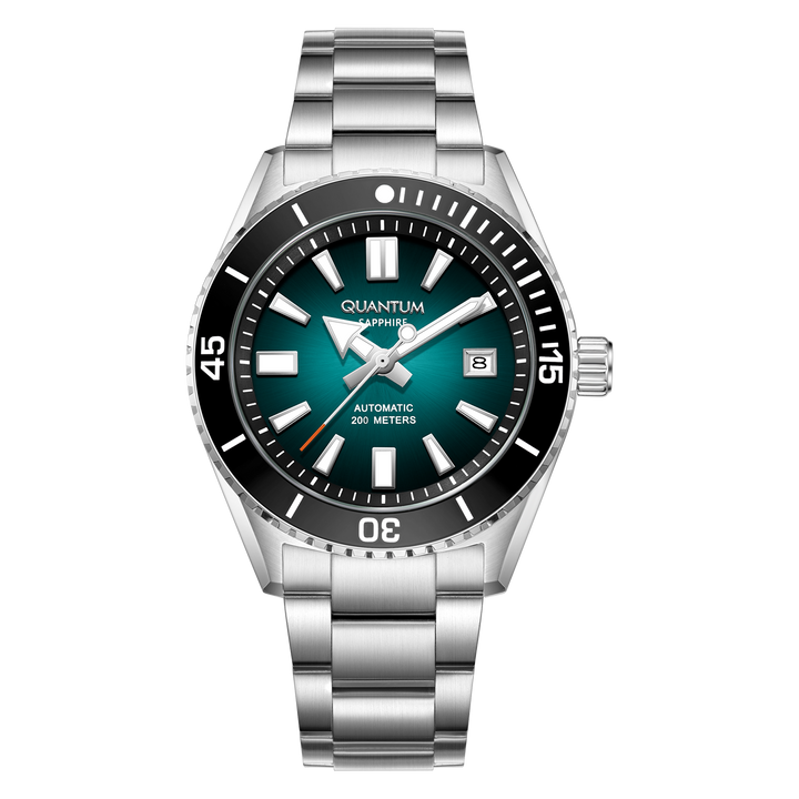 Quantum Barracuda Automatique 41mm cadran vert bracelet acier