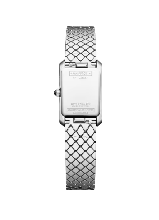 Baume & Mercier Hampton M0A10860 – Quartz XS 28x17mm Bracelet Losange Acier