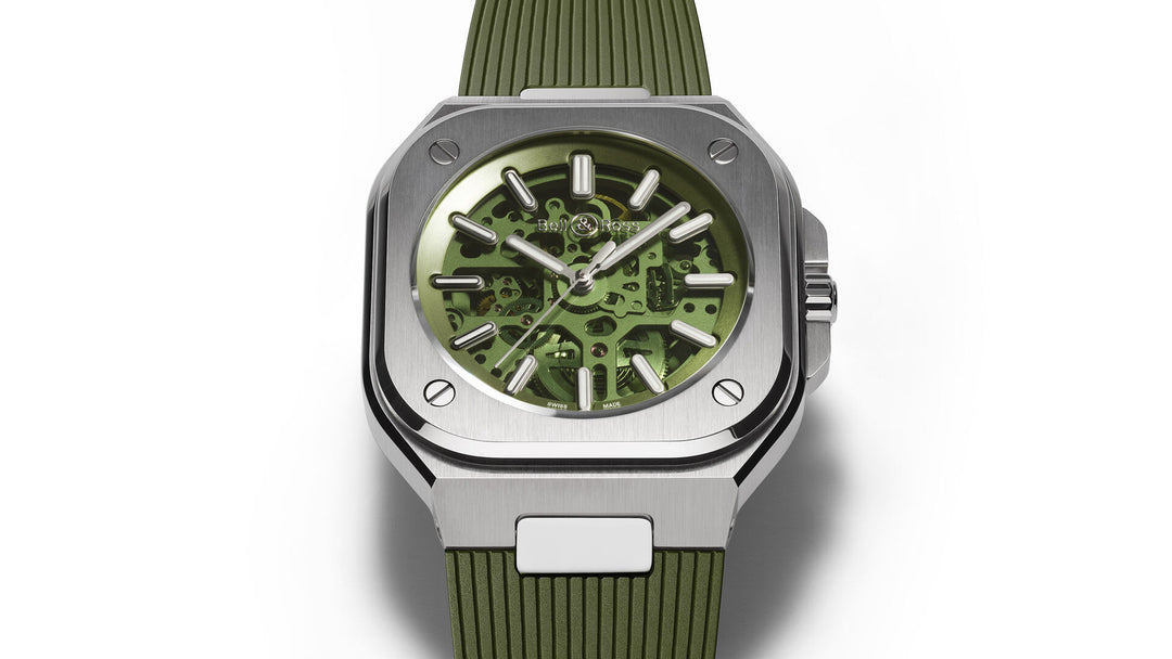 Bell & Ross - BR 05 Skeleton Green Bracelet Caoutchouc - Les Champs d'Or