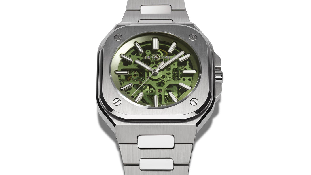 Bell & Ross - BR 05 Skeleton Green Bracelet Acier - Les Champs d'Or