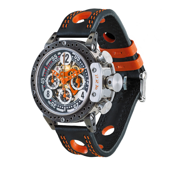 Montre DDF12-46 Squelette Aiguilles Orange - Montre - B.R.M - Les Champs d'Or