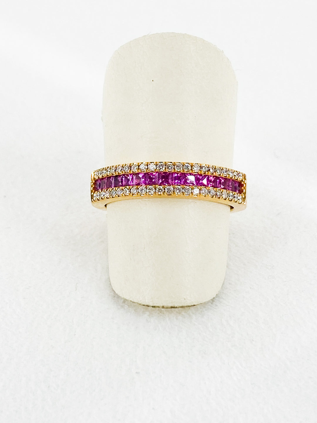 Bague Diamant et Saphir Rose -  - Sublime Diamant - Bagues - Les Champs d'Or