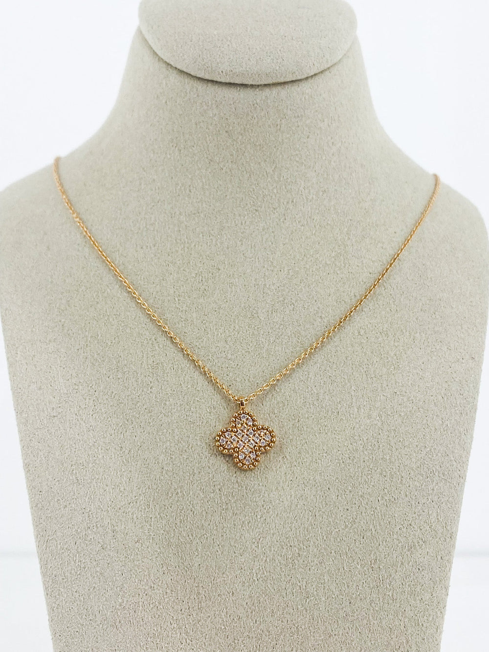 Pendentif Trèfle Or Rose et Diamant -  - Sublime Diamant - Pendentif - Les Champs d'Or