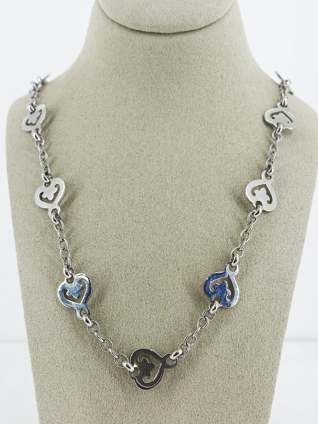 Collier Légende Fin 14 Cœur Or Blanc -  - Sublime Diamant - Collier - Les Champs d'Or
