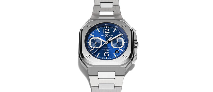 Bell & Ross - Bell & Ross BR05 Chrono Blue Steel - Bracelet Acier - Les Champs d'Or