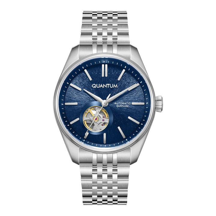 Quantum Flow Open Heart Automatique 41mm cadran bleu soleillé — QMG1207.390