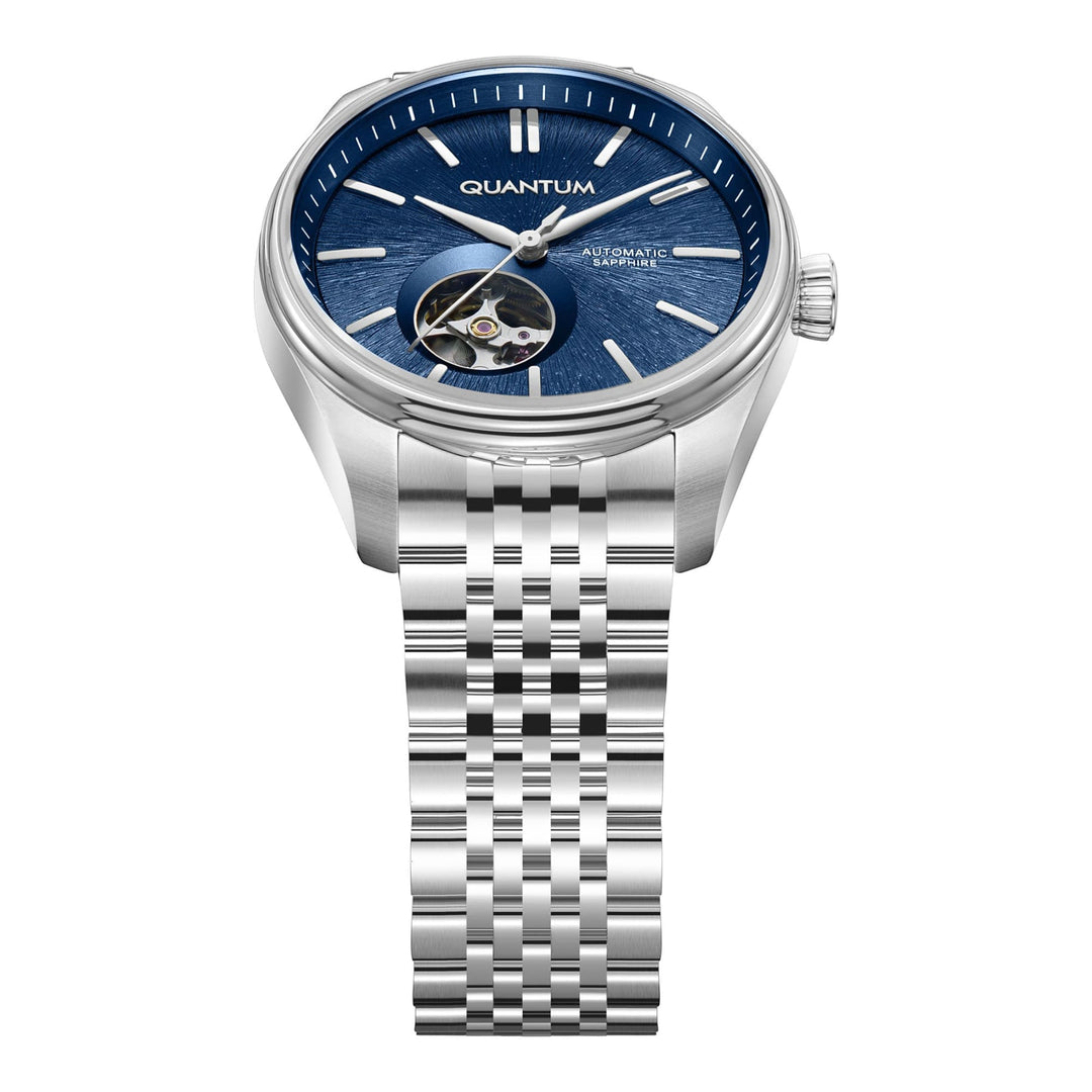 Quantum Flow Open Heart Automatique 41mm cadran bleu soleillé — QMG1207.390