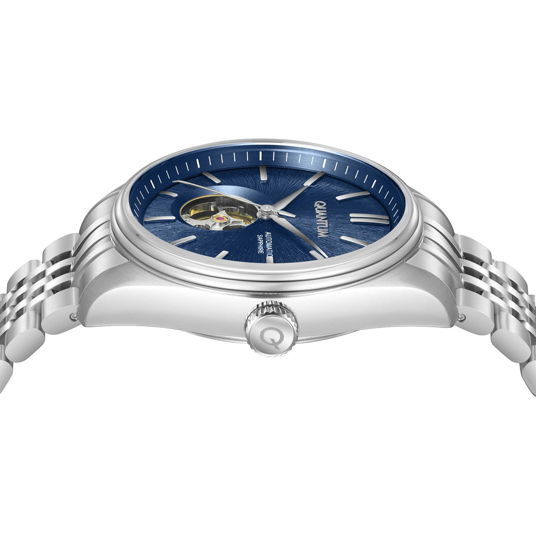 Quantum Flow Open Heart Automatique 41mm cadran bleu soleillé — QMG1207.390