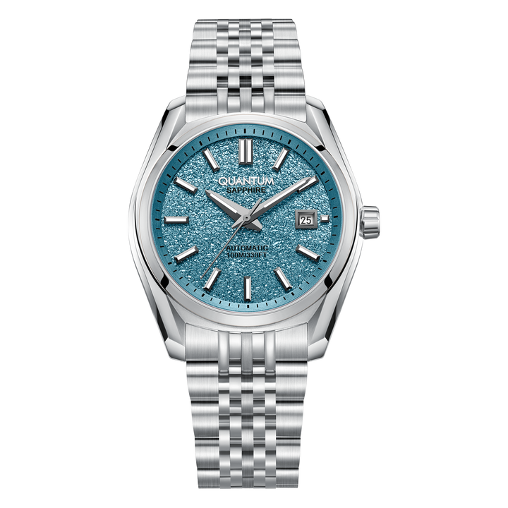 Quantum Dress Classic Automatique 41mm cadran Tiffany Blue bracelet cuir