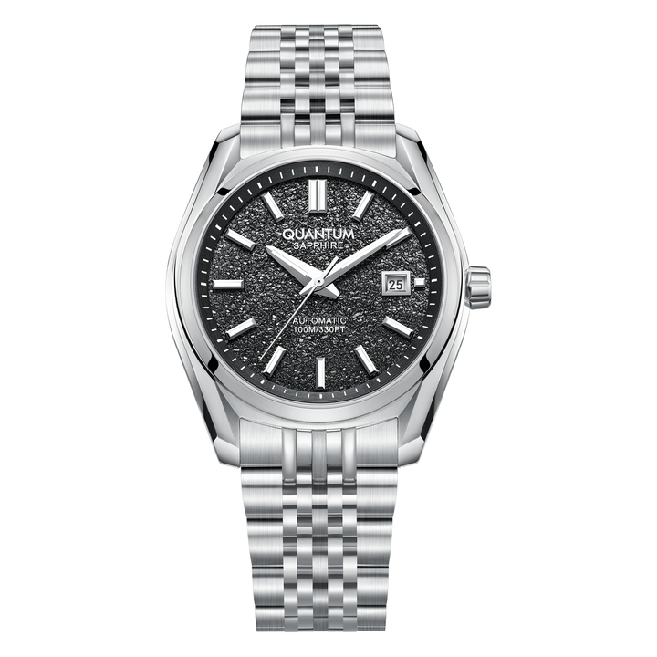 Quantum Dress Classic Automatique 41mm cadran noir bracelet cuir