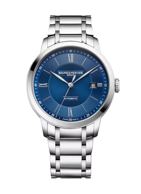 Baume & Mercier Classima M0A10880 – Automatique 40mm Bracelet Acier Cadran Bleu